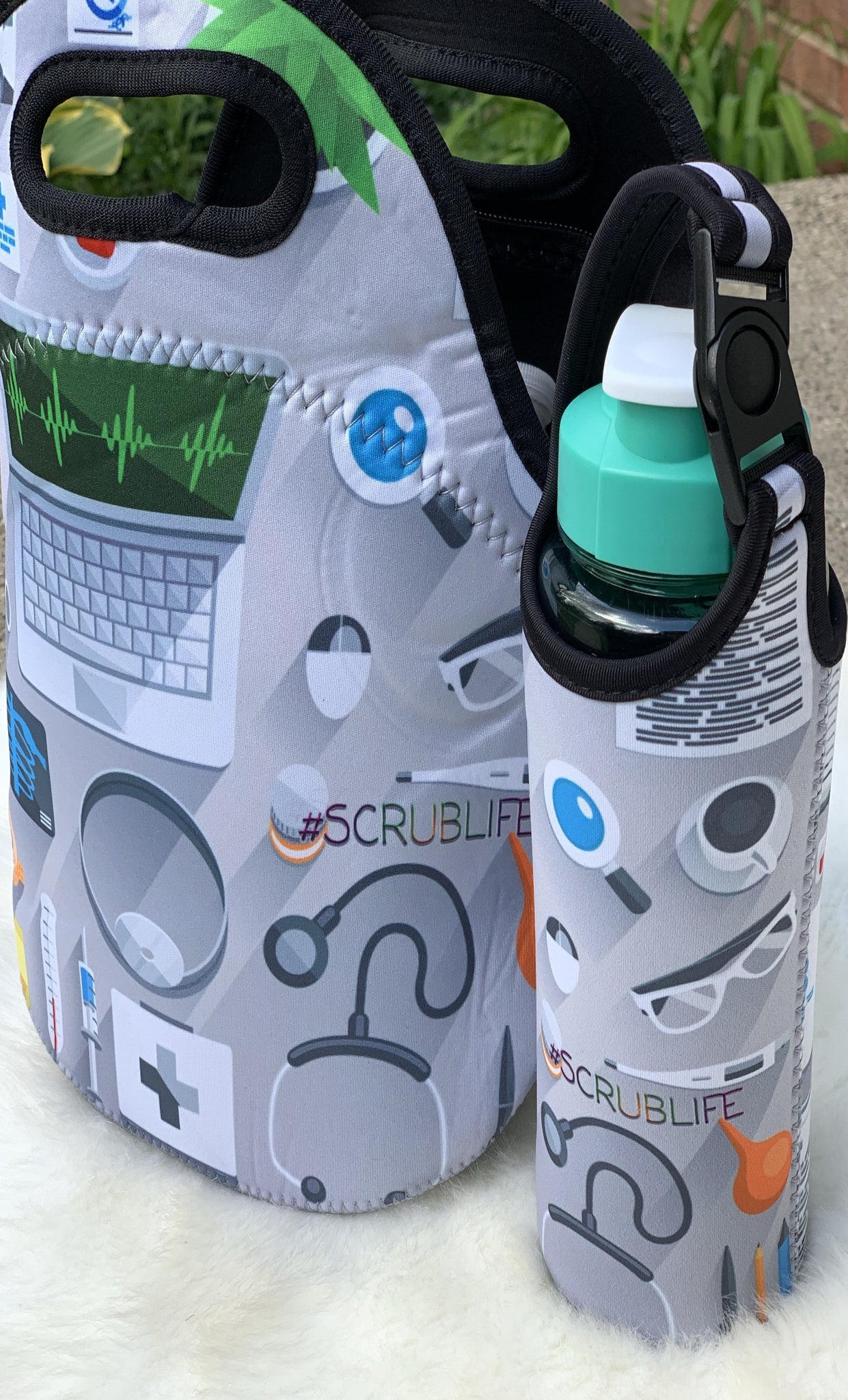 Nurses Station Lunch Tote and Water Carrier