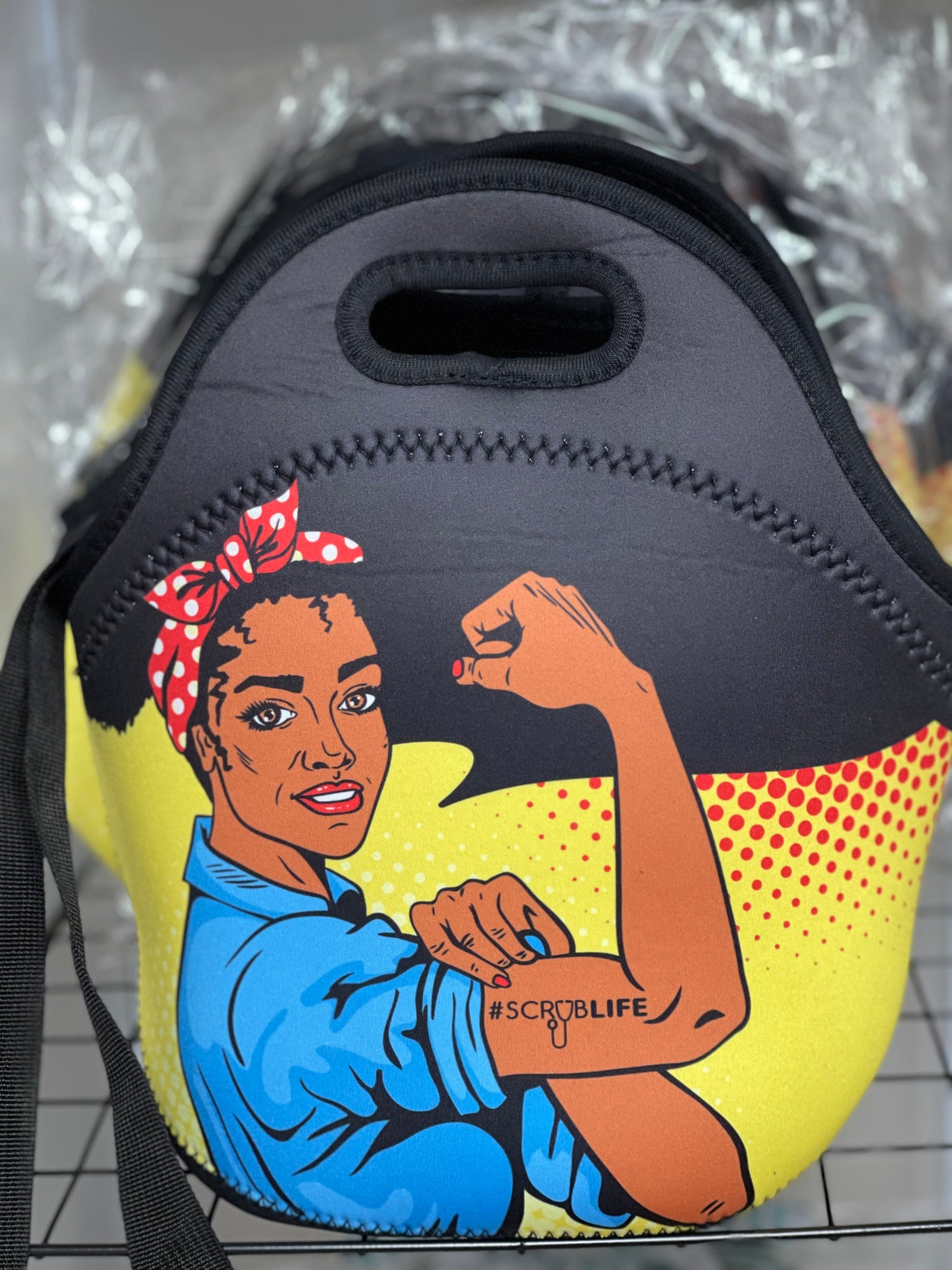 I Am Woman lunch tote